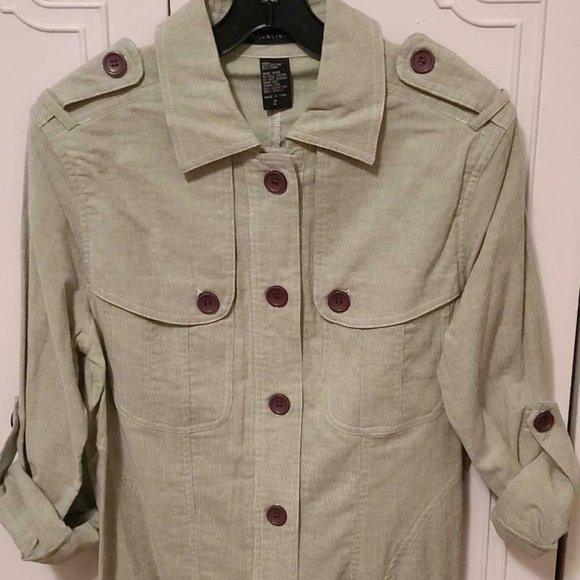 Mel & Lisa Light Green Long Sleeve Shirt Jacket Size 2 - Picture 3 of 4